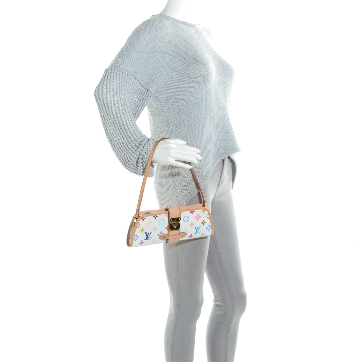 Louis Vuitton Monogram Multicolor Shirley White 2 of 8