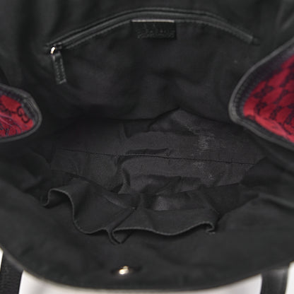 Gucci Monogram Full Moon Tote Red Black 5 of 11