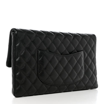Chanel Caviar Quilted Flap Clutch Black 3 of 8