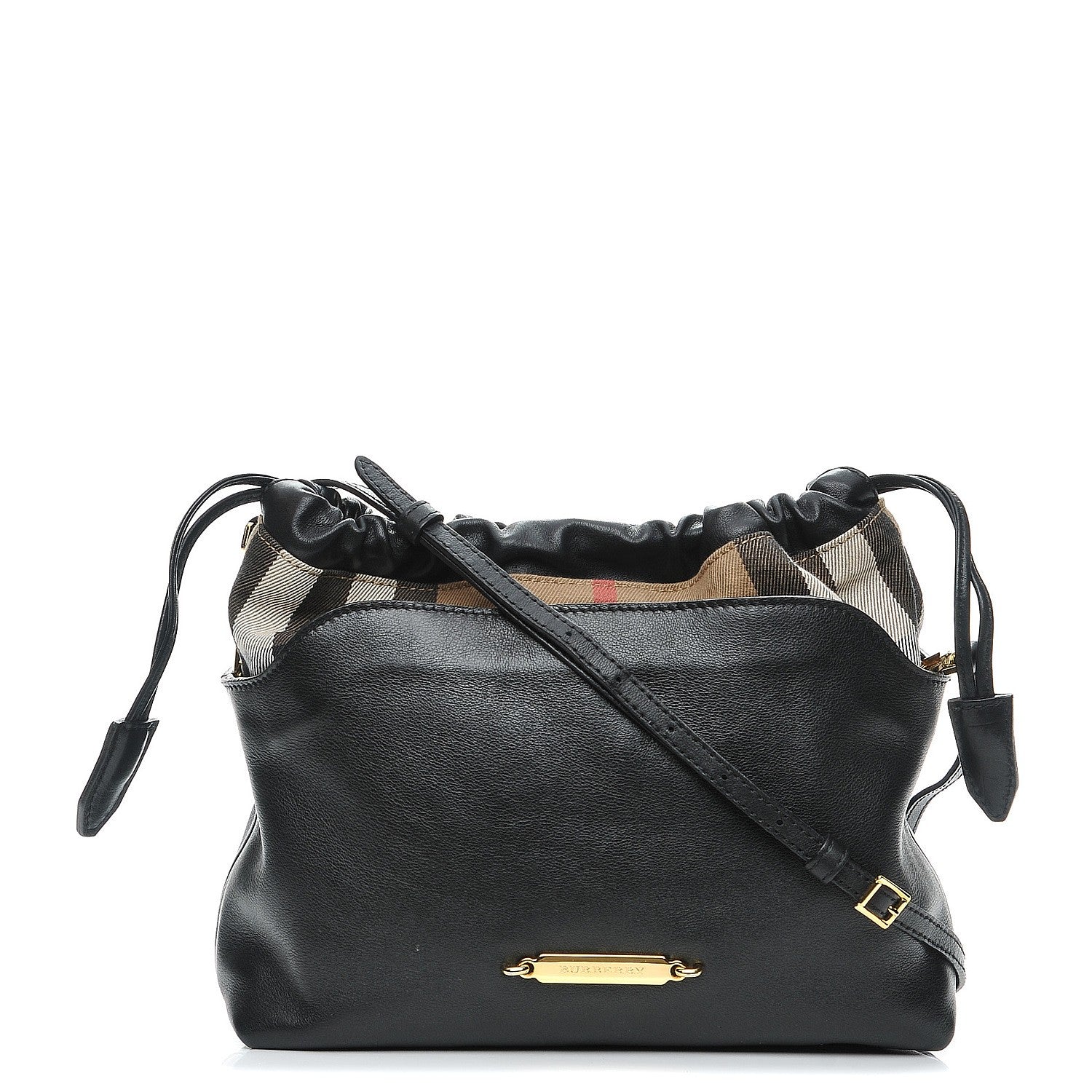 Burberry Calfskin House Check Little Crush Black 1 of 8