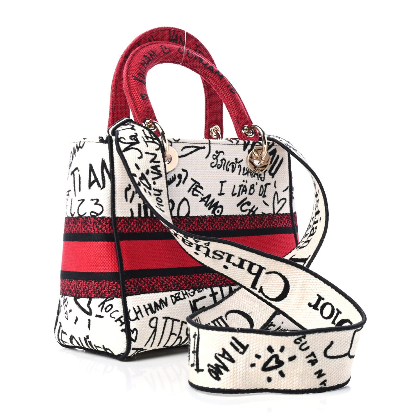 Canvas Medium DiorAmour Graffiti Lady D-Lite Latte
