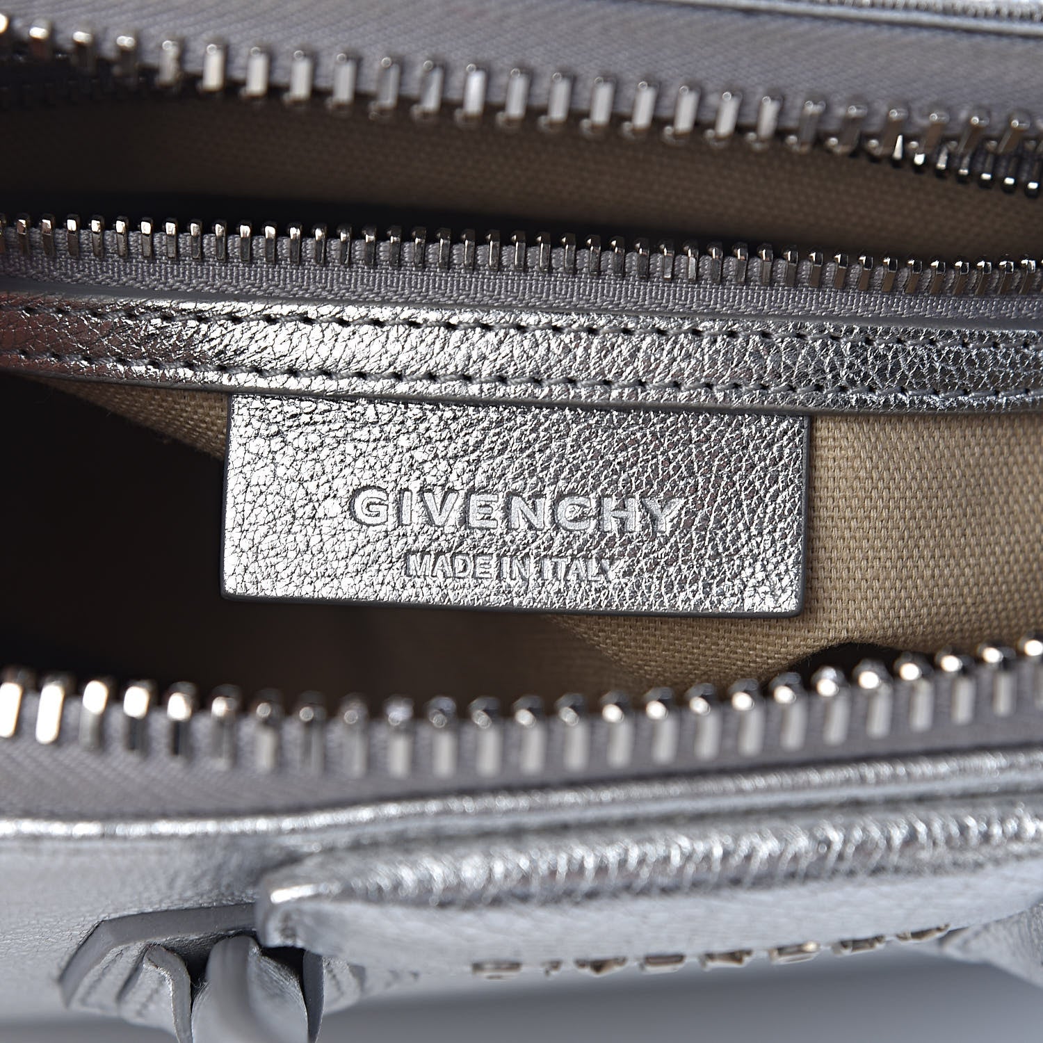 Givenchy Metallic Sugar Goatskin Mini Antigona Silver 6 of 11