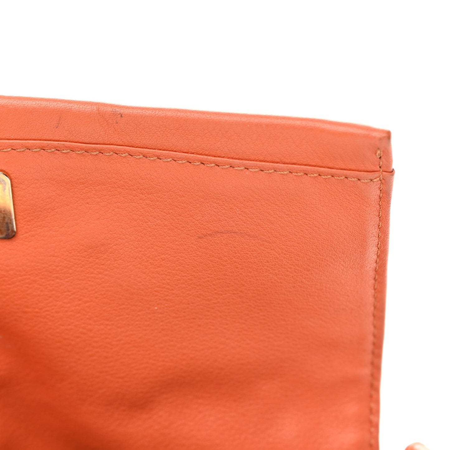 Vitello Flamingo Fendista Pouchette Crossbody Arancio
