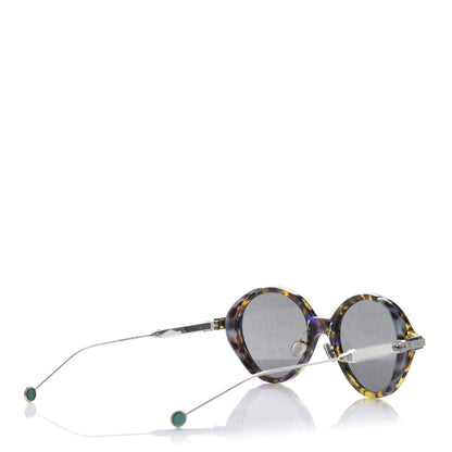 Christian Dior Acetate Leaf Print Umbrage Round Sunglasses Green Foliage 4 of 8