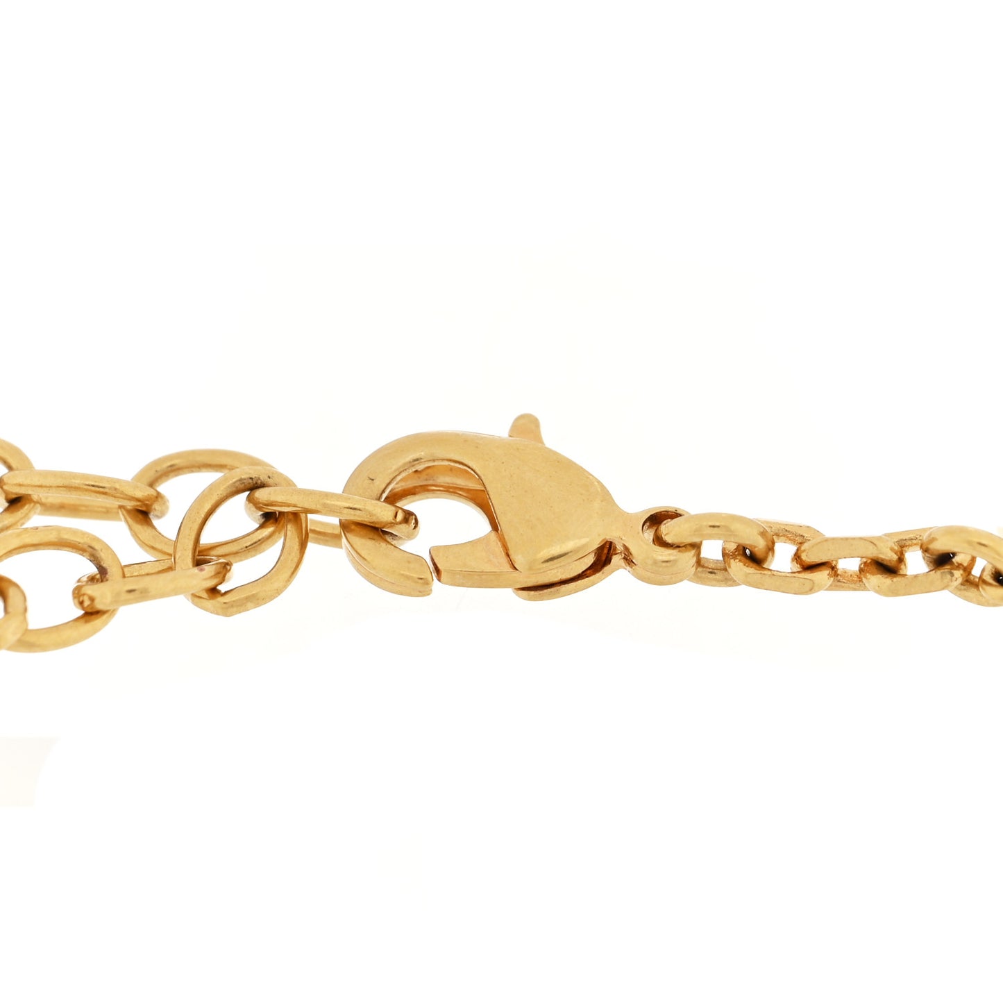 Metal Resin Pearl D-Luck Bracelet Gold Navy