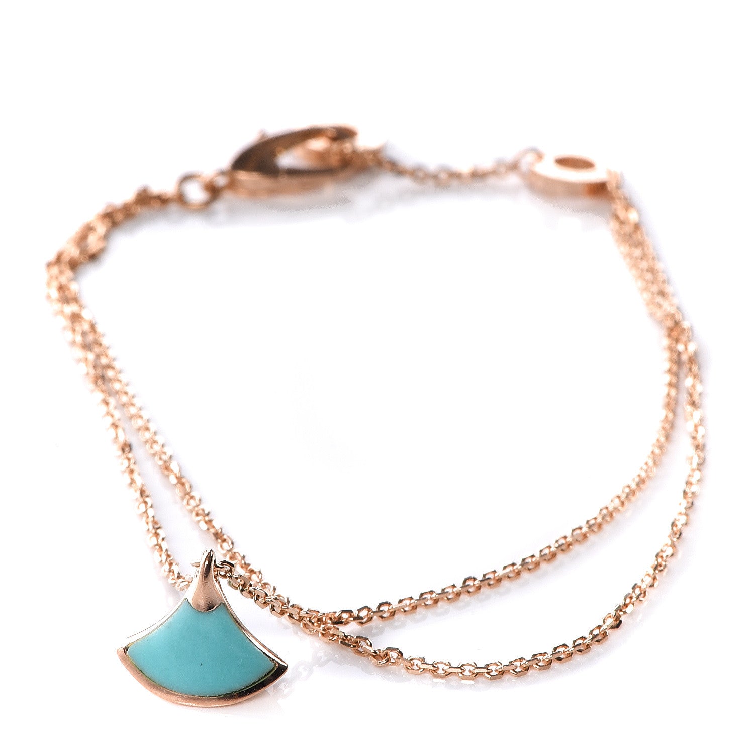 Bulgari 18K Rose Gold Turquoise Divas' Dream Bracelet 1 of 5
