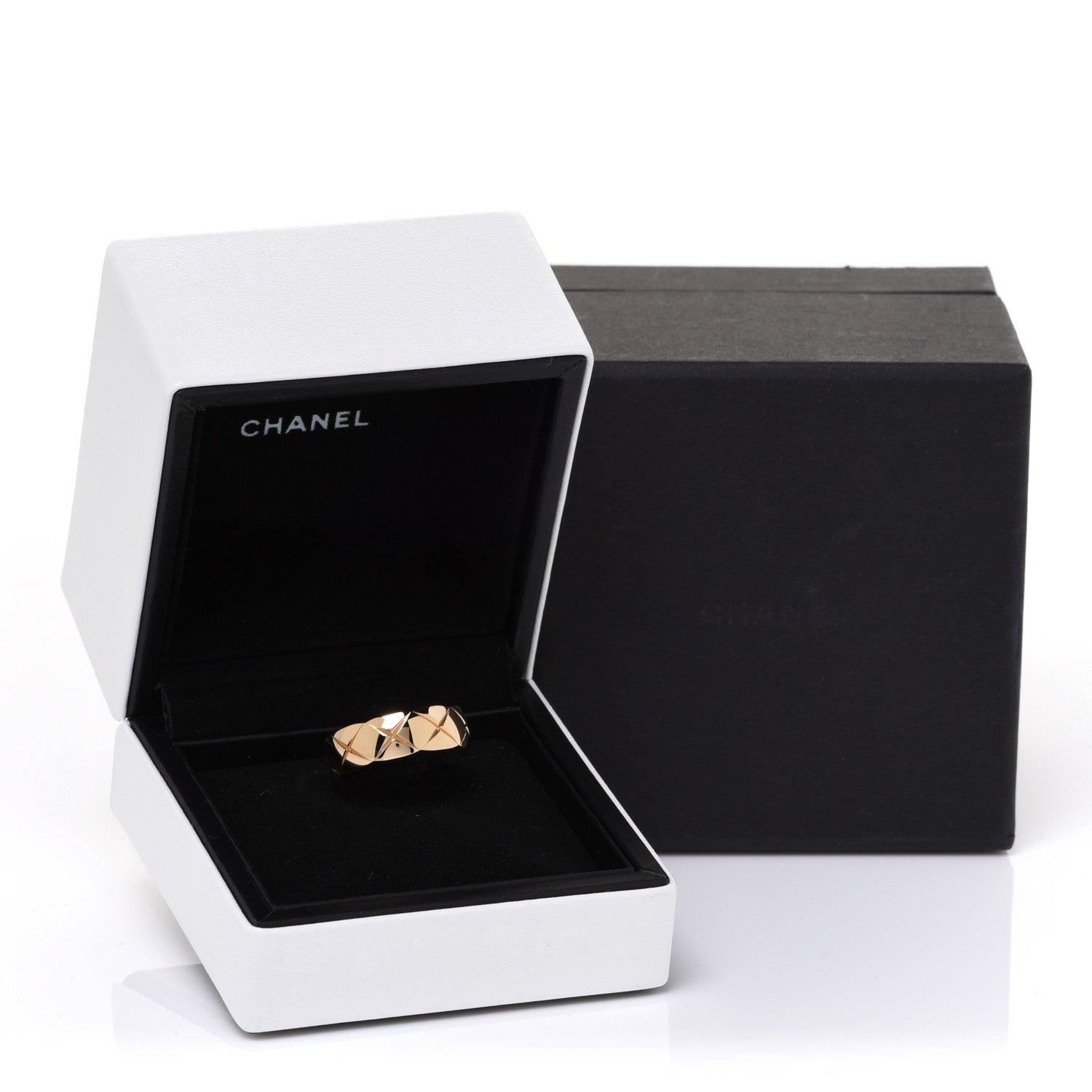 Chanel 18K Yellow Gold Small Coco Crush Ring 52 6 7 of 7