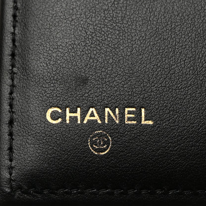 Chanel Caviar Quilted Crystal CC Medium Flap Wallet Black 6 of 9