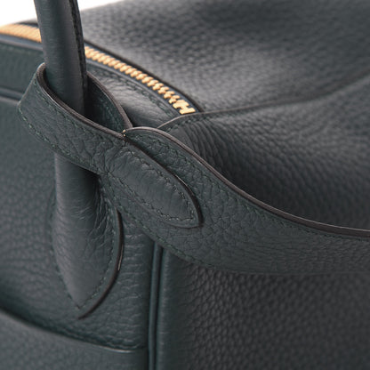Hermes Taurillon Clemence Lindy 30 Vert Bosphore 10 of 12