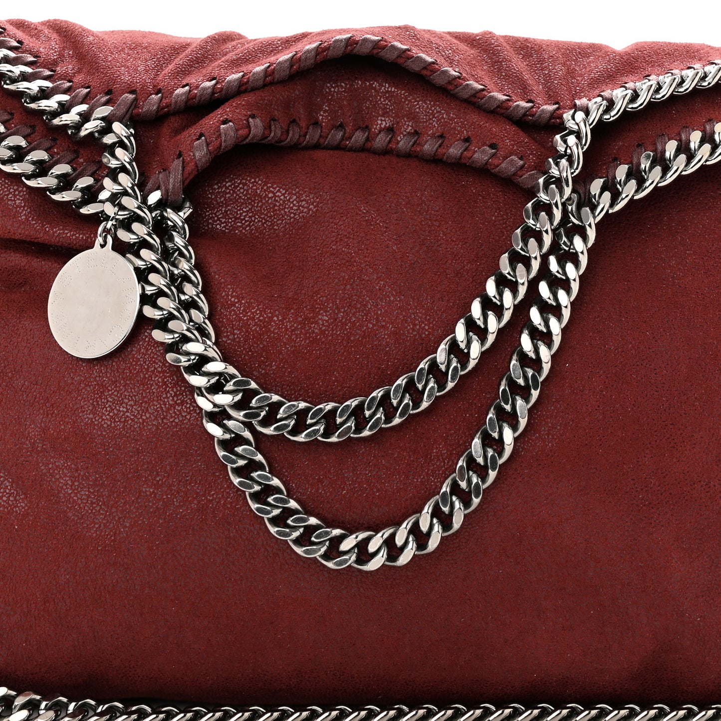 Shaggy Deer Falabella Fold Over Tote Wine
