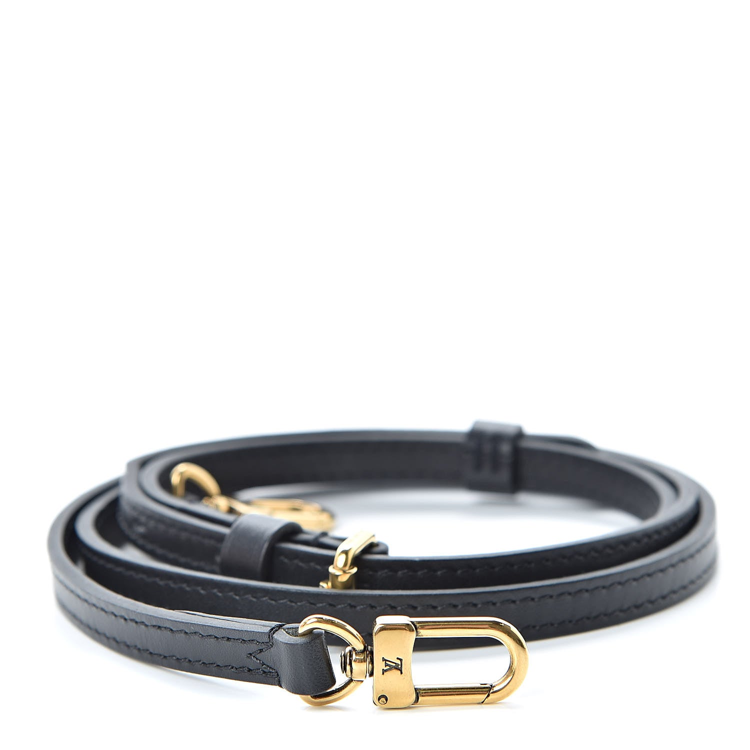 Louis Vuitton Calfskin Petite Malle Adjustable Shoulder Strap Black 1 of 4