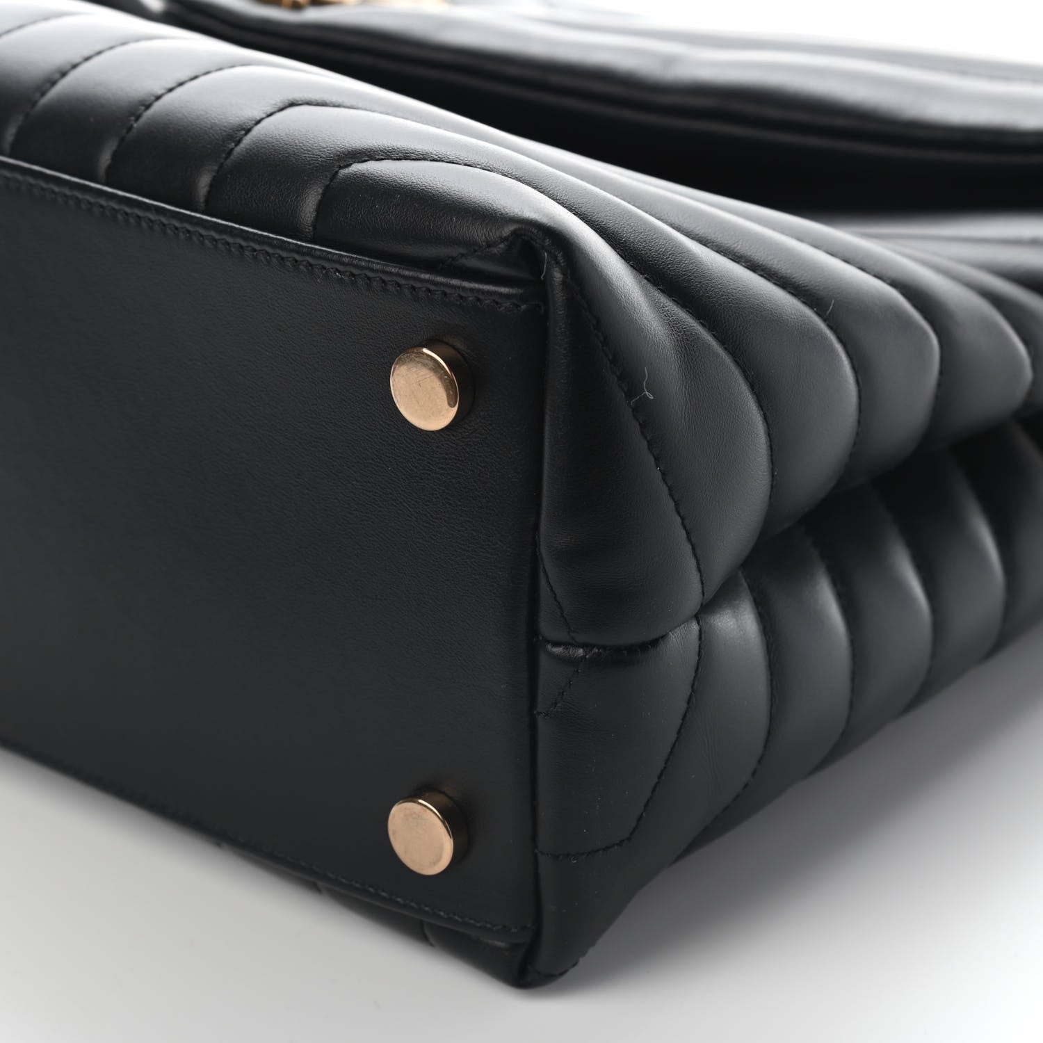 Saint Laurent Calfskin Y Quilted Monogram Large Loulou Chain Satchel Black 8 of 8
