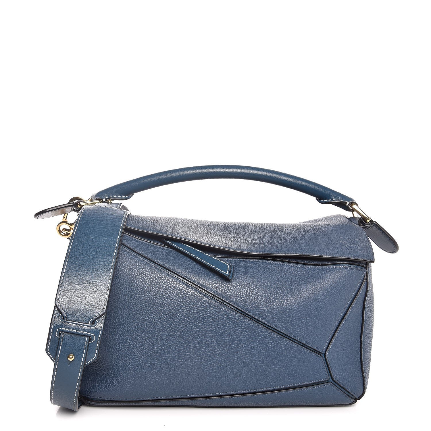 Loewe Calfskin Puzzle Bag Indigo 1 of 7