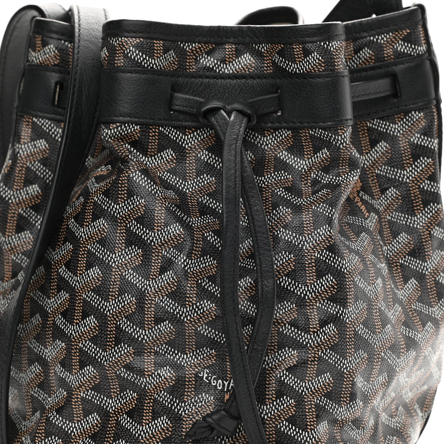 Goyardine Petit Flot Bucket Bag PM Black