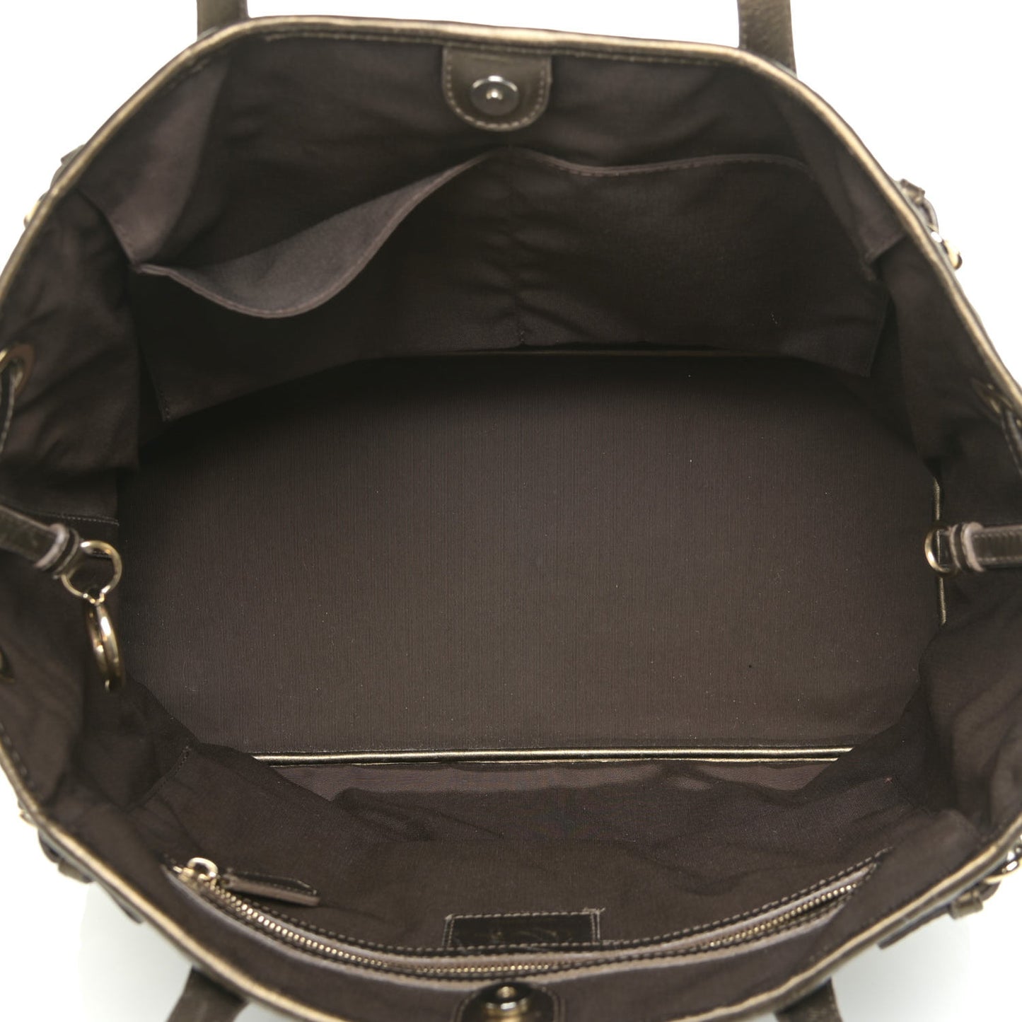 Coated Canvas Cannage Panarea Tote Bronze
