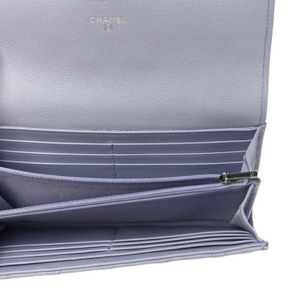 Chanel Caviar Quilted Large Flap Wallet Light Purple 5 of 11