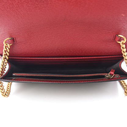 Gucci GG Supreme Monogram Web Queen Margaret Chain Wallet Red 5 of 10