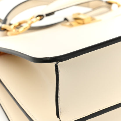 Fendi Vitello King Luxor Shiny Nappa Medium Peekaboo I SEE U East West Satchel White Light Rose 12 of 13