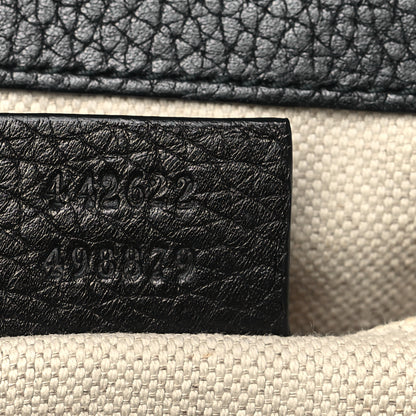 Gucci Calfskin Mini GG Marmont Top Handle Bag Black 7 of 10