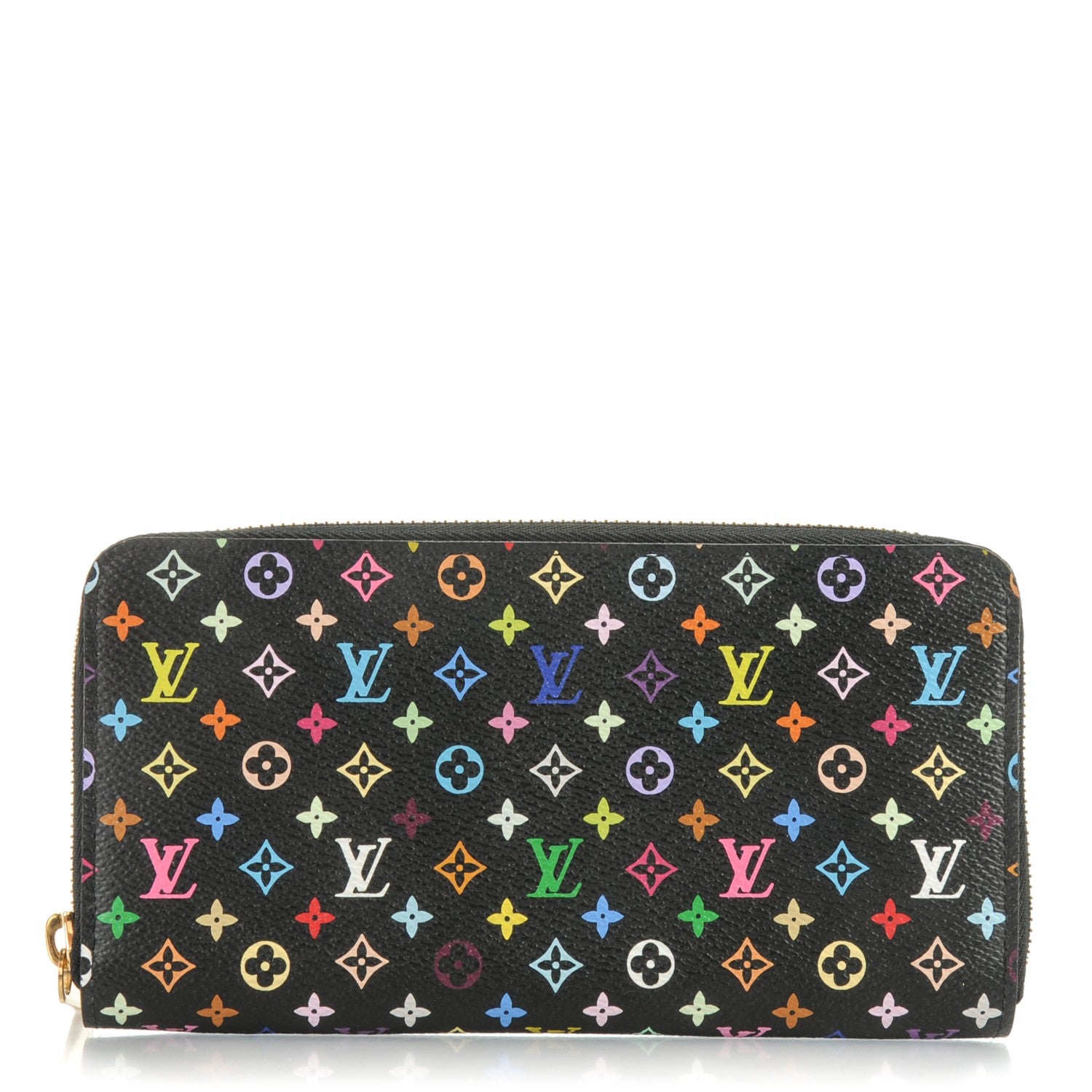 Louis Vuitton Monogram Multicolor Zippy Wallet Black Grenade 1 of 7