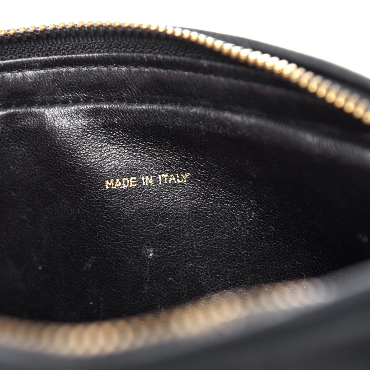 Lambskin Quilted CC Tassel Camera Case Black