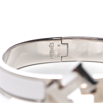 Hermes Enamel Narrow Clic Clac H Bracelet PM White 5 of 5