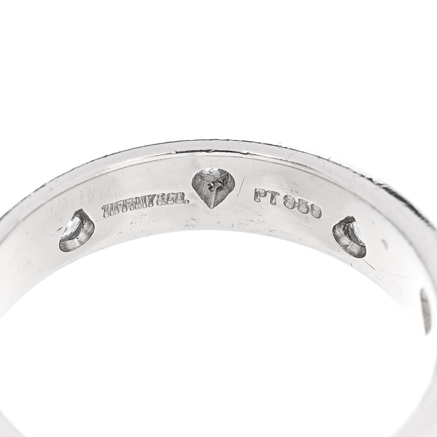Tiffany Platinum Diamond 4mm Etoile Band Ring 49 4.75 4 of 5