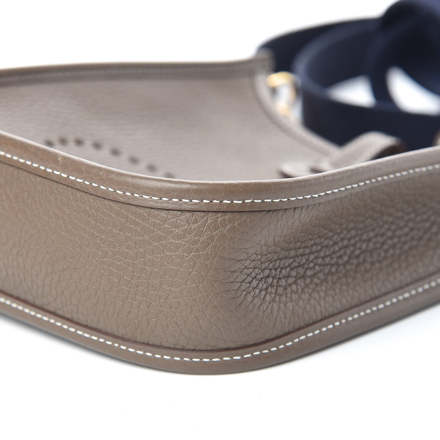 Hermes Taurillon Clemence Amazone Evelyne TPM Etoupe Bleu Indigo 9 of 11