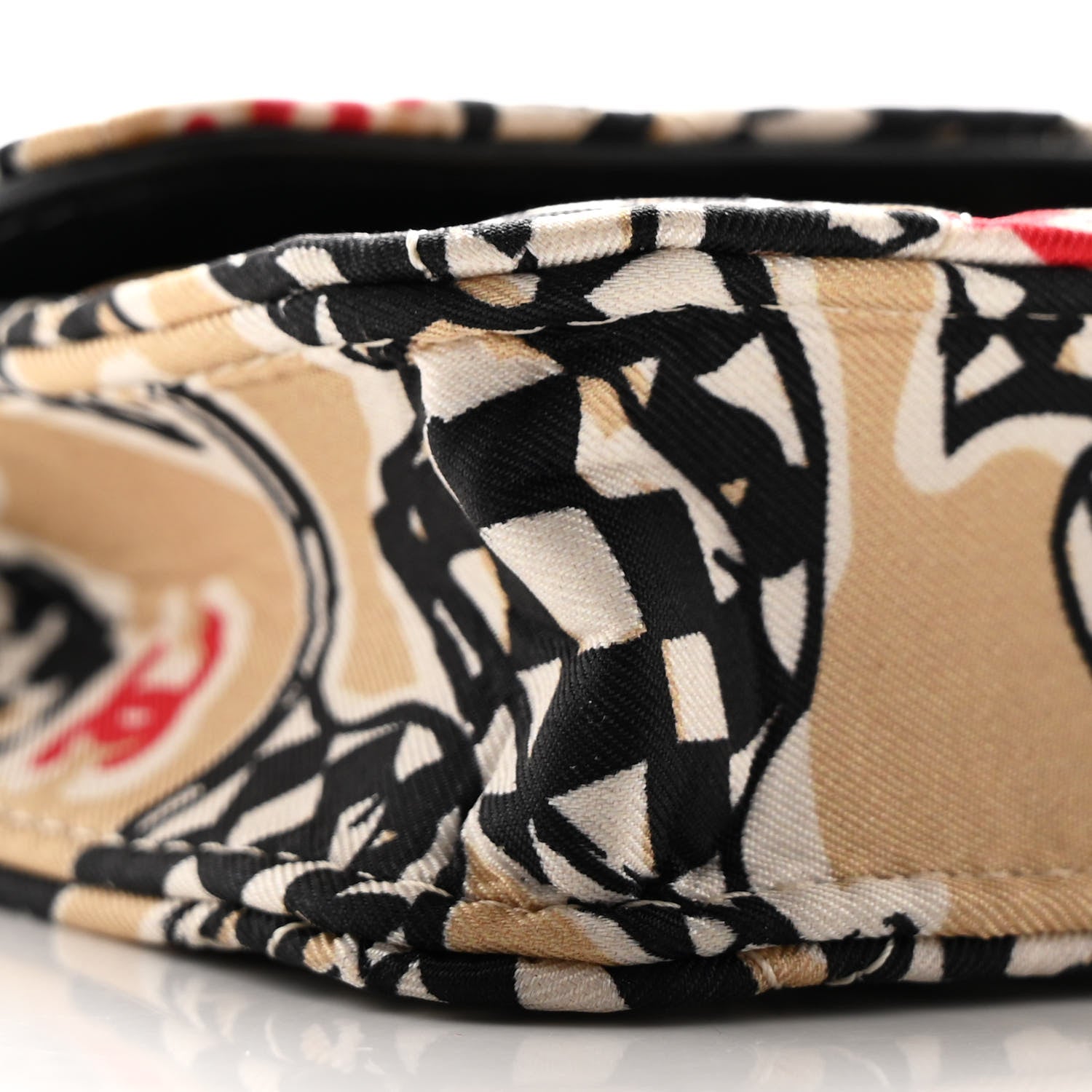 Chanel Canvas Check Flag Printed CC Clutch With Chain Beige Multicolor 10 of 12