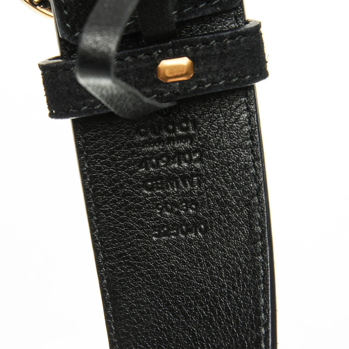 Suede Calfskin Marmont Clover Belt 90 36 Black