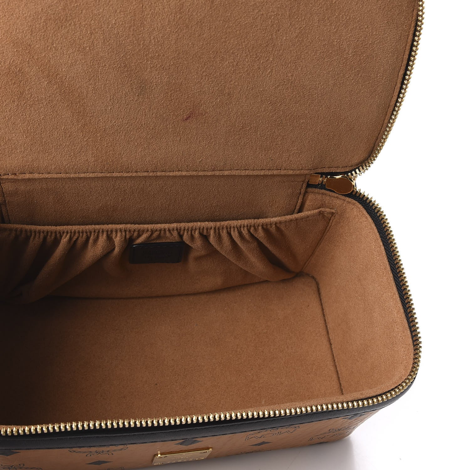 MCM Visetos Rockstar Vanity Case Cognac Black 5 of 9