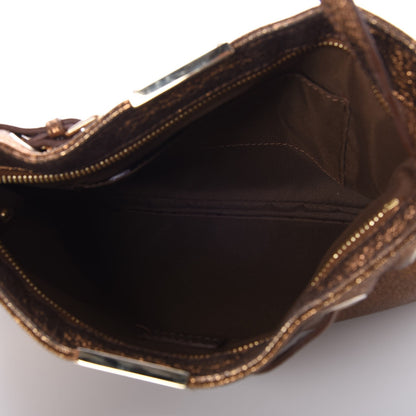 Jimmy Choo Metallic Grainy Calfskin Reed Clutch Bronze 5 of 7