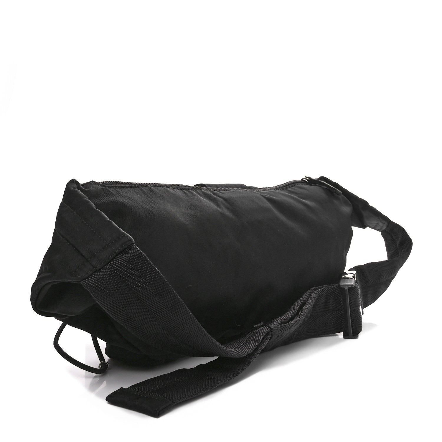 Prada Nylon Metal Triple Pocket Belt Bag Black 3 of 9