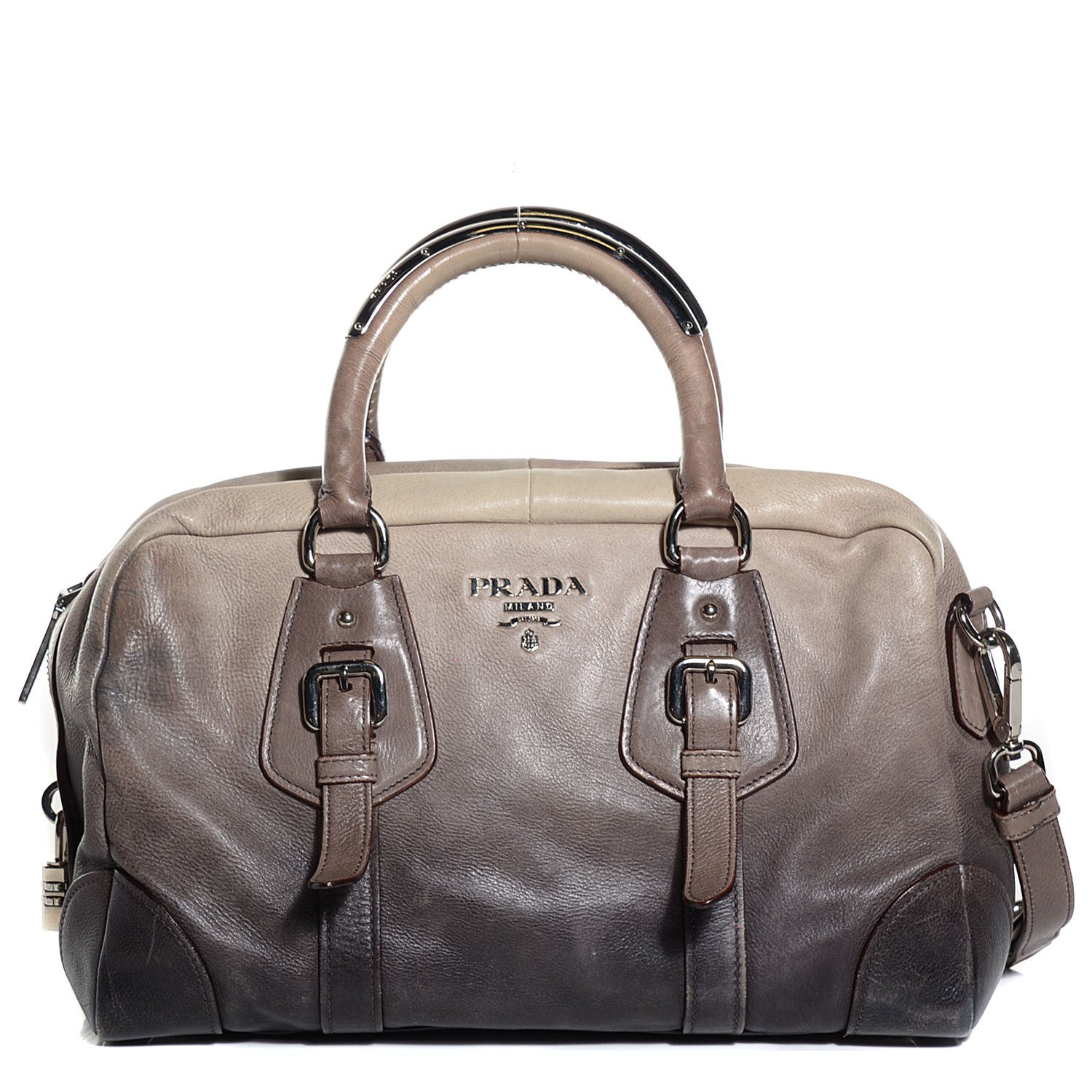Prada Glace Calf Bowler White Sfumato 1 of 10