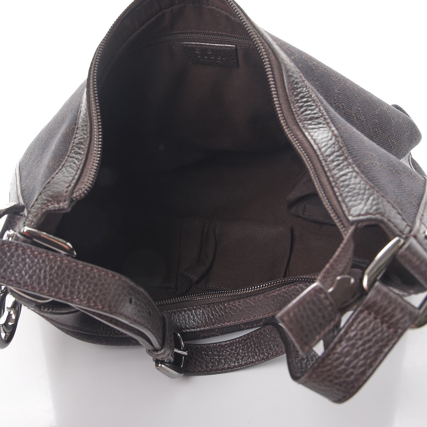 Gucci Monogram Hobo Dark Brown 5 of 9