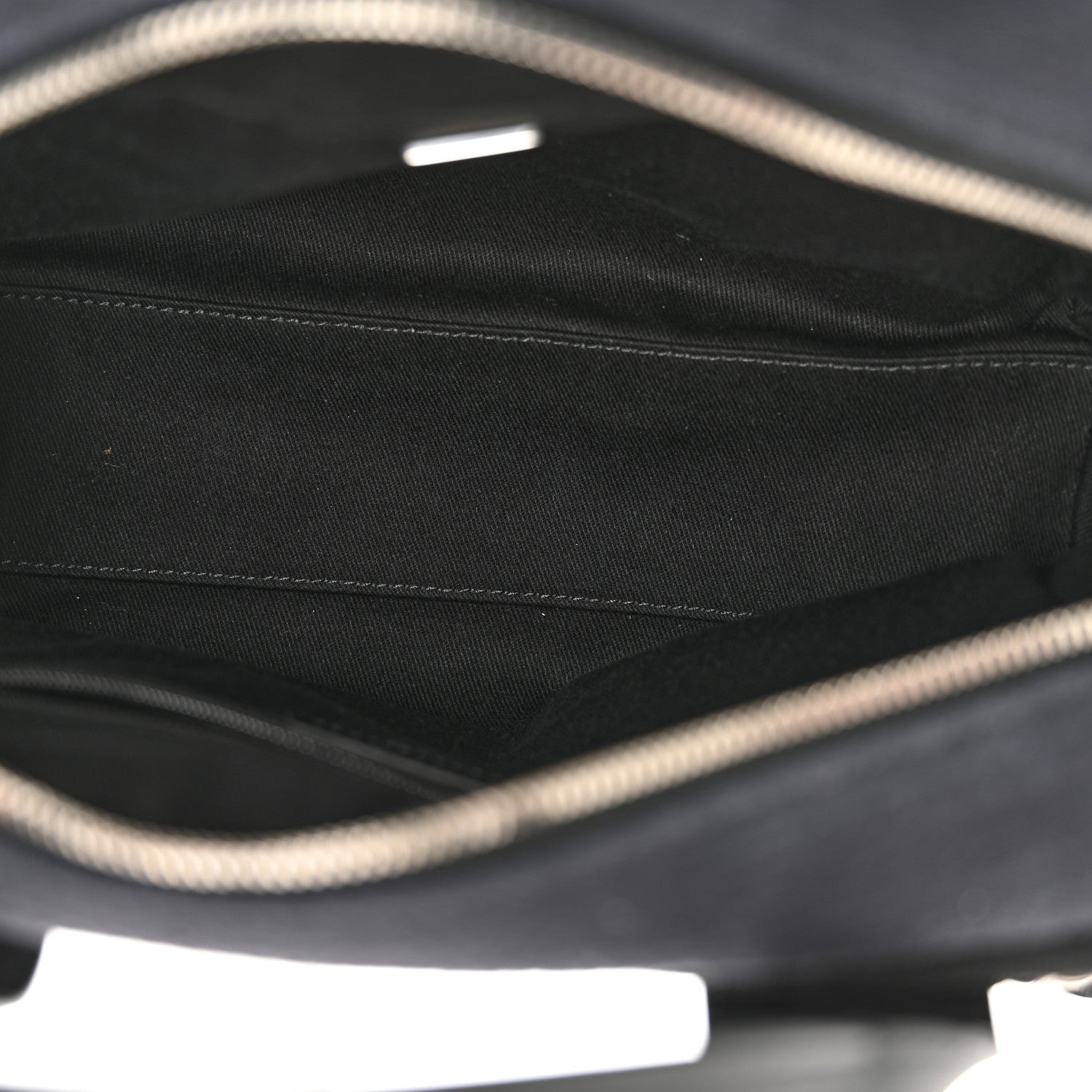 Chanel Mixed Fibers Small Deauville Bowling Bag Navy Blue 5 of 12