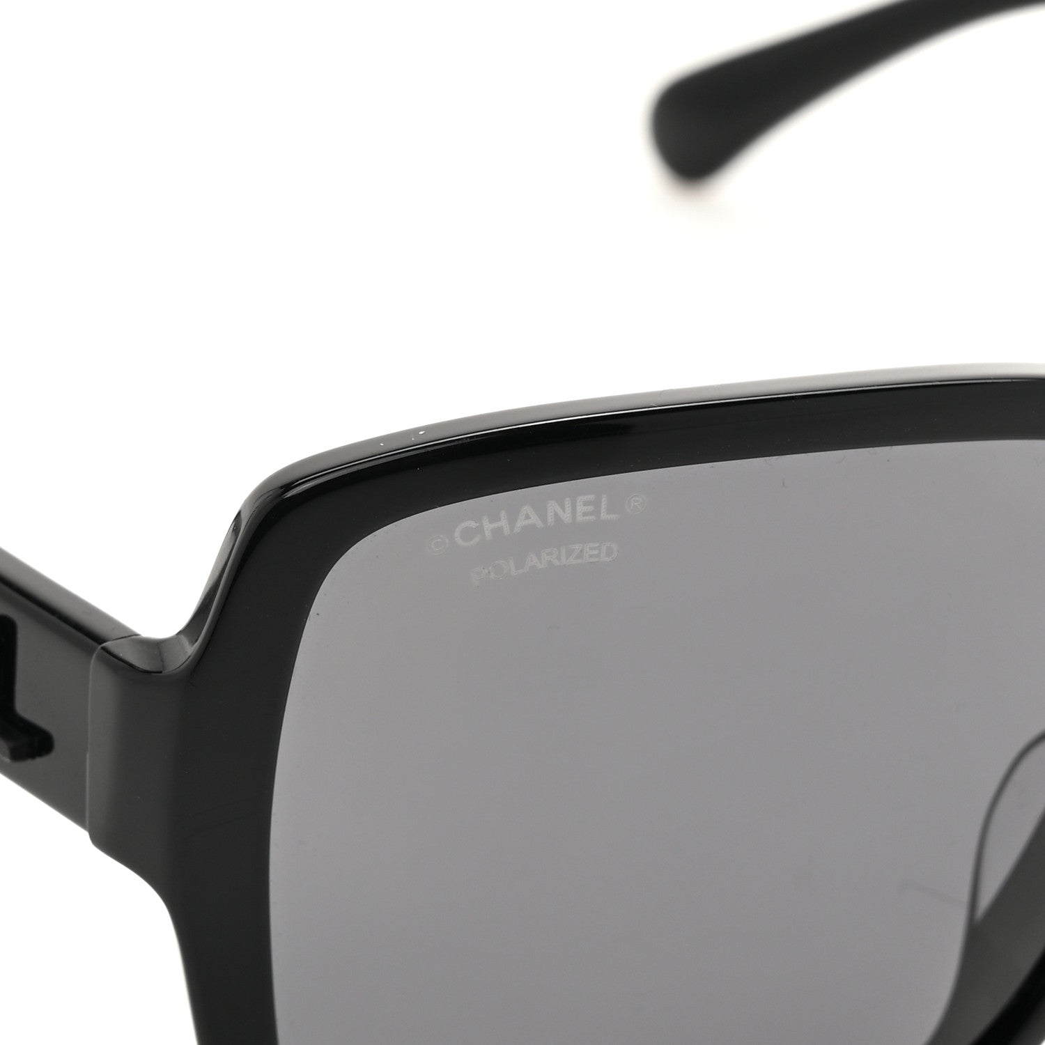 Chanel Acetate Polarized Square Sunglasses 5408 Black 7 of 8