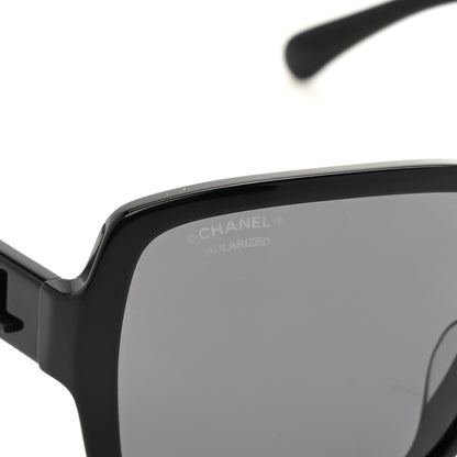Chanel Acetate Polarized Square Sunglasses 5408 Black 7 of 8