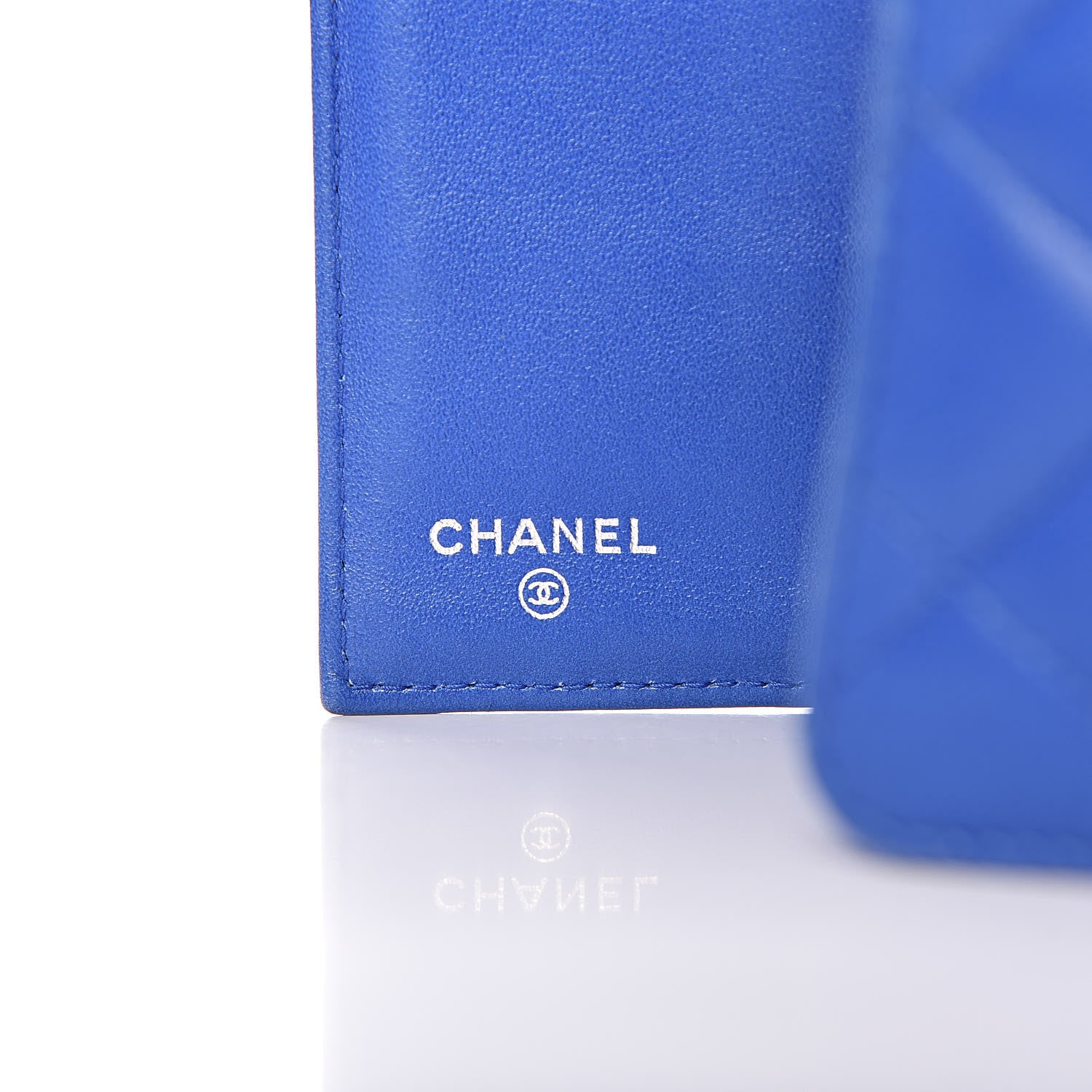 Chanel Lambskin Quilted Large Flap Wallet Blue 6 of 13