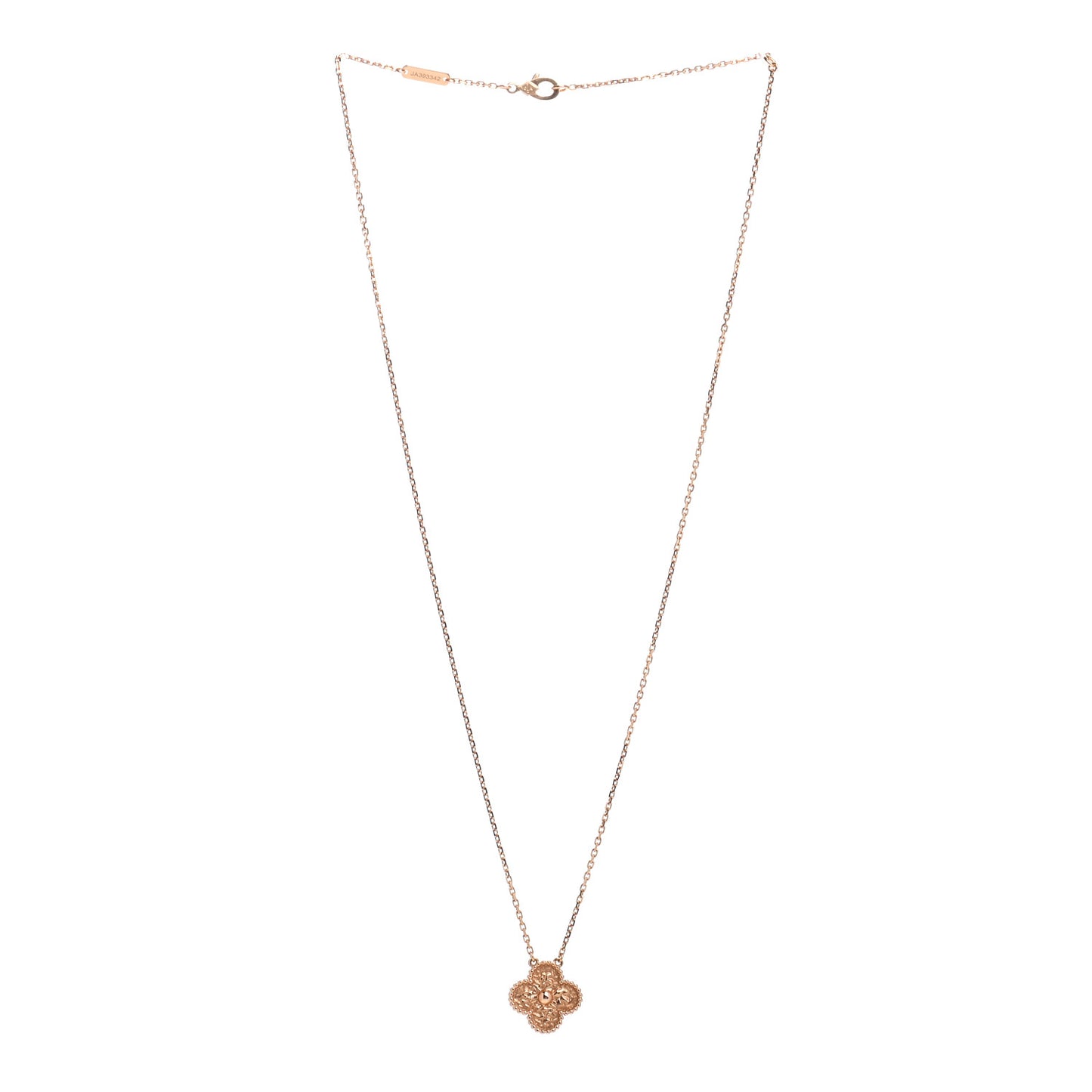 18K Rose Gold Vintage Alhambra Pendant Necklace