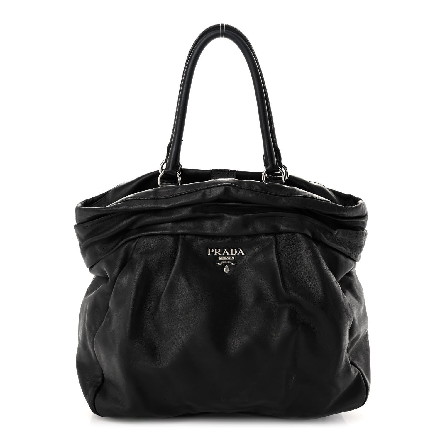 Prada Nappa Frills Tote Black 1 of 14