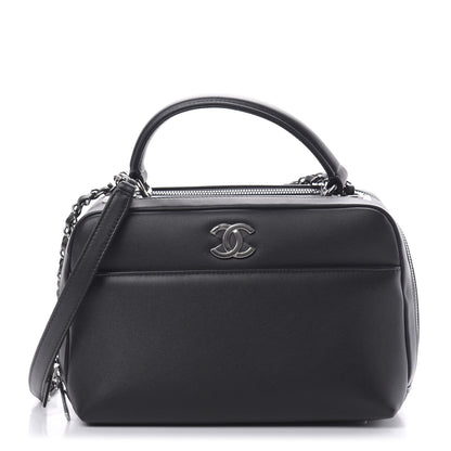 Chanel Calfskin Small Trendy CC Bowling Bag Black 1 of 11