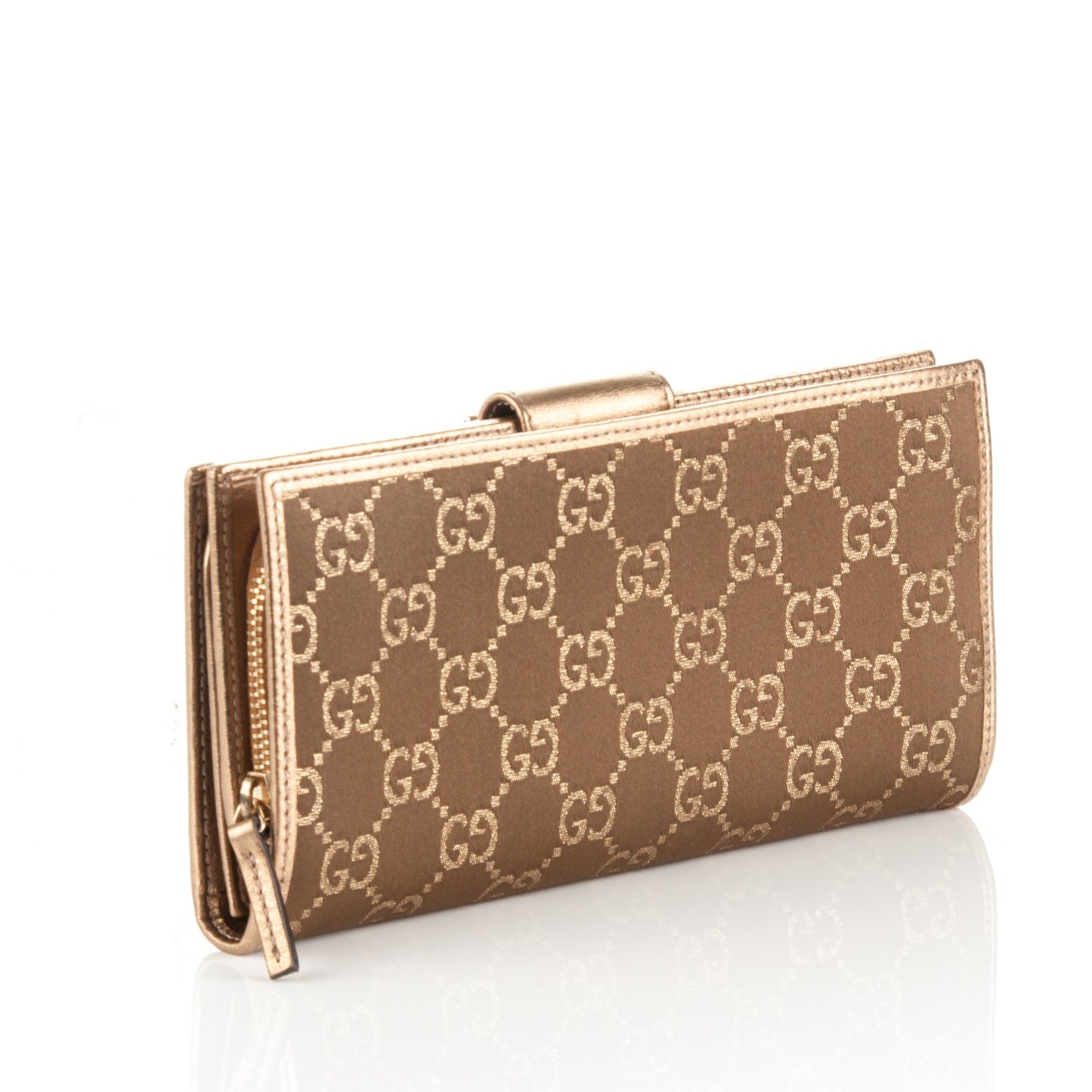 Satin Monogram Abbey Continental Wallet Bronze
