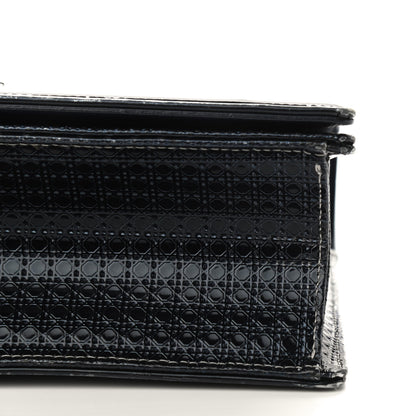Christian Dior Metallic Patent Micro-Cannage Gradient Medium Diorama Flap Bag Silver Blue 8 of 8