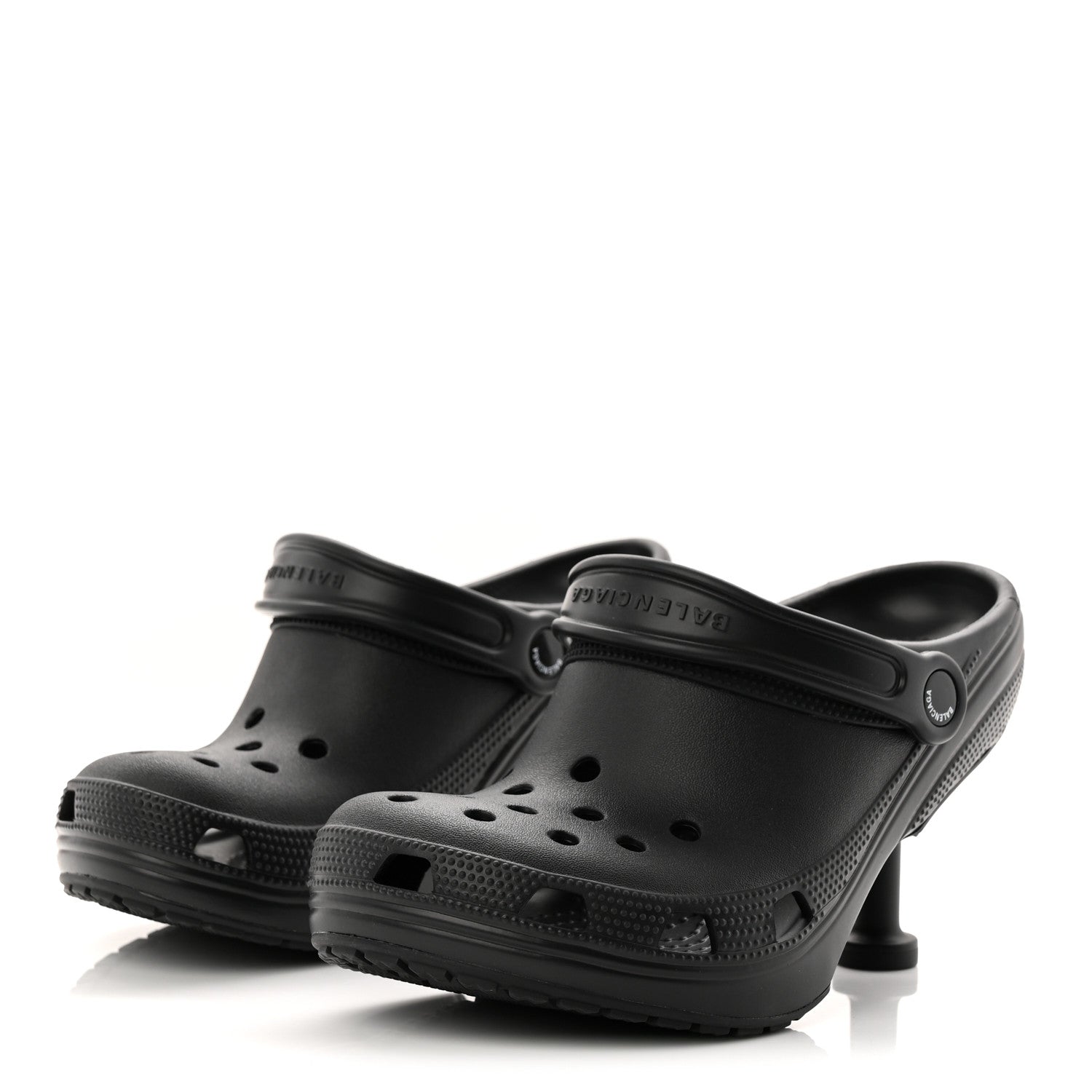 Balenciaga X CROCS Rubber Womens Madame 80 Sandals 37 Black 4 of 10