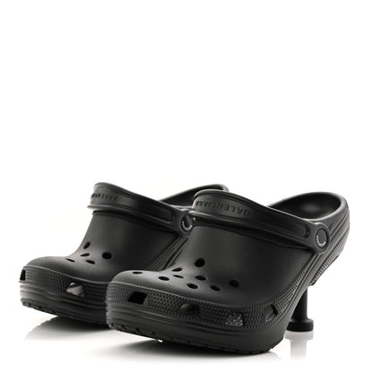 Balenciaga X CROCS Rubber Womens Madame 80 Sandals 37 Black 4 of 10