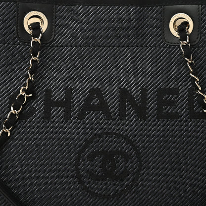 Chanel Mixed Fibers Small Deauville Tote Black 7 of 9