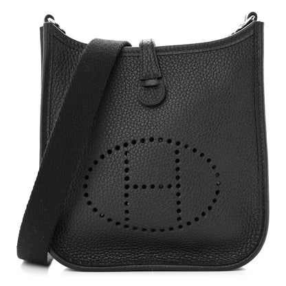 Hermes Taurillon Clemence Evelyne TPM Black 1 of 11