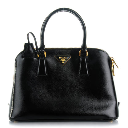 Prada Saffiano Vernice Medium Promenade Tote Black 1 of 9