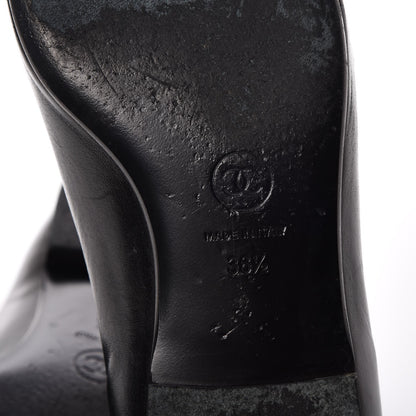 Chanel Lambskin CC Loafers 36.5 Black 10 of 13